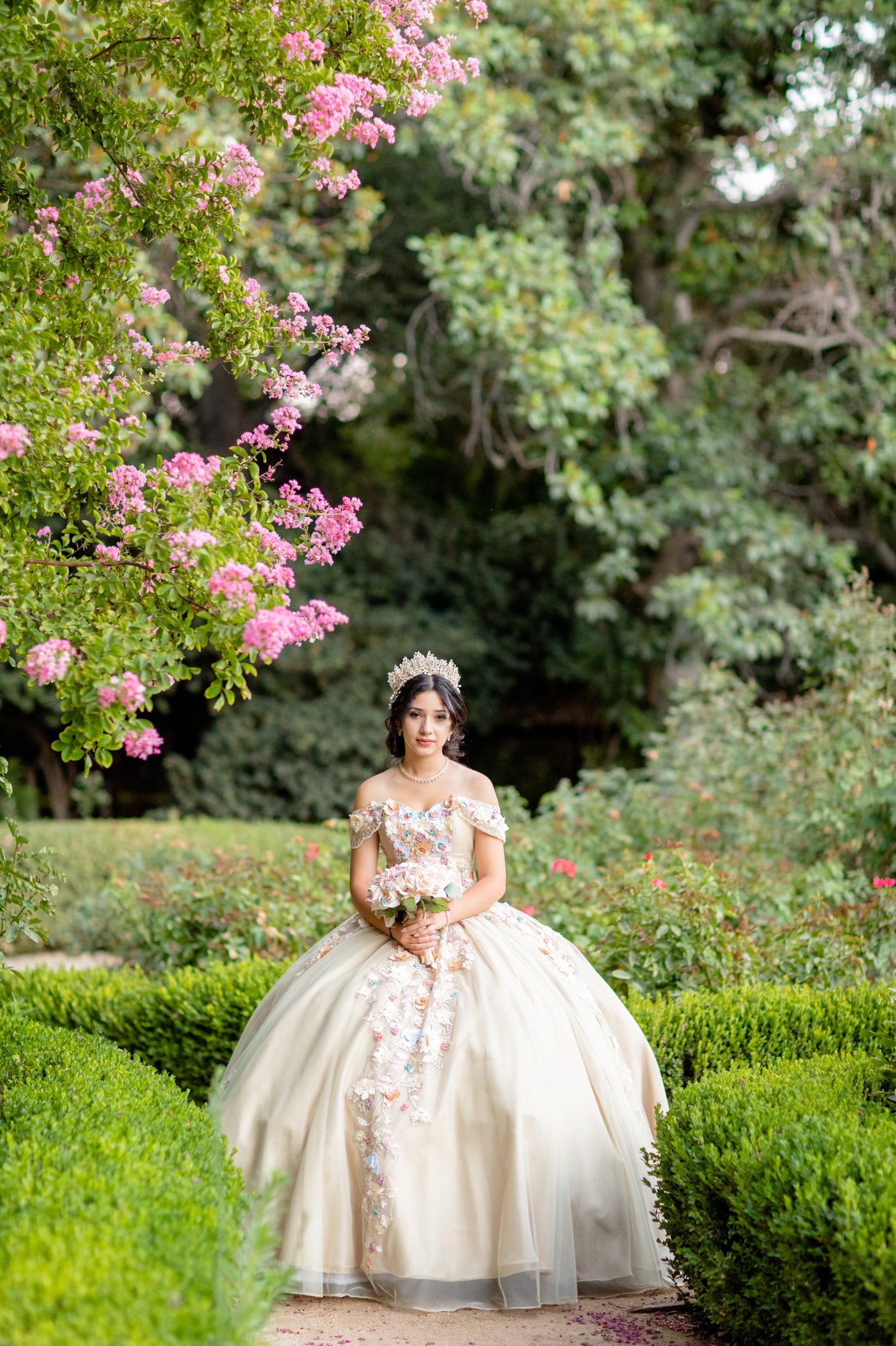Ellee Real Quinceanera Adorned with ELISABETTA Swarovski Wedding Tiara, 3D Bridal Tiara