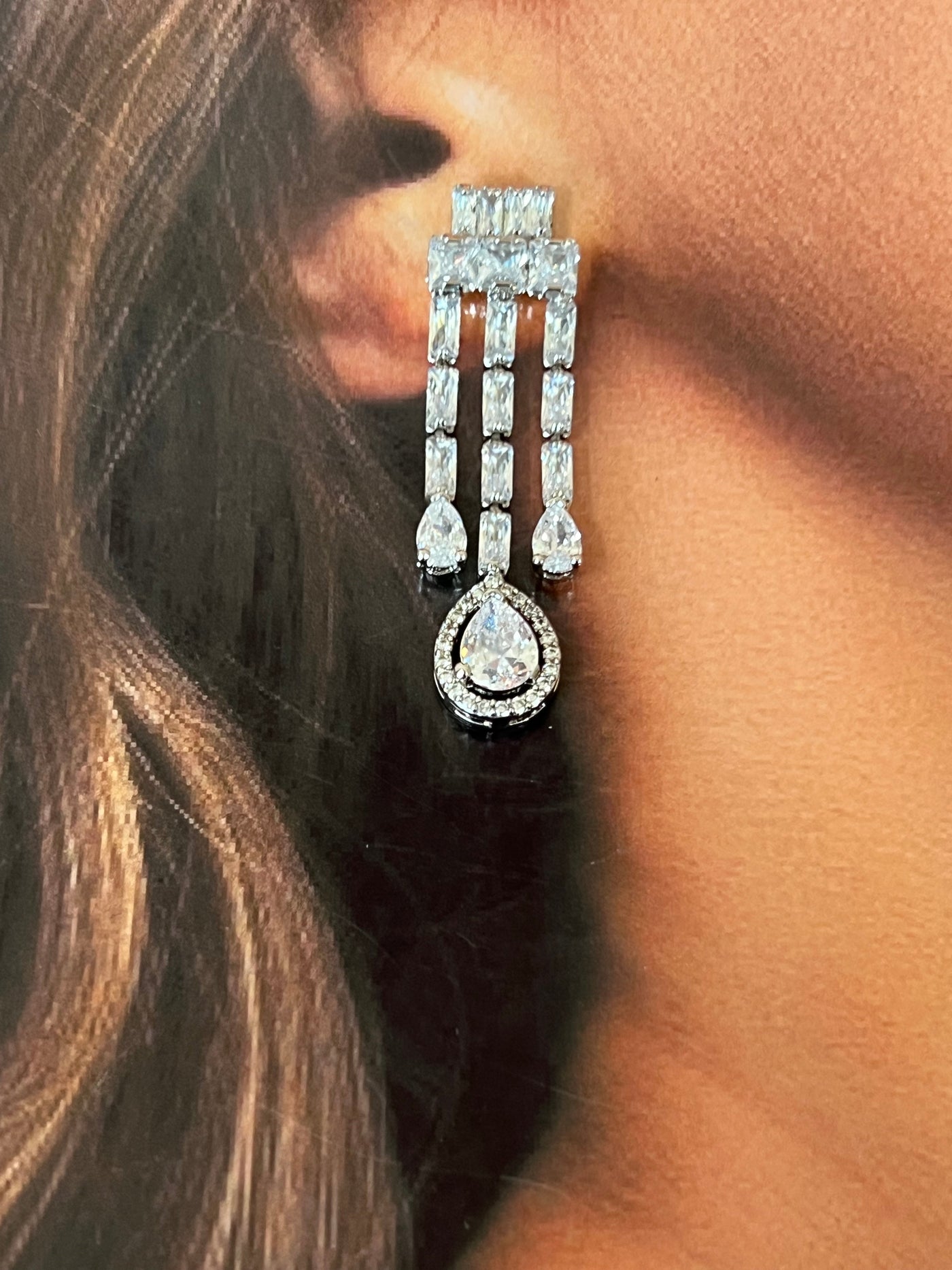 SARA Earrings with Swarovski Crystals - SAMPLE SALE