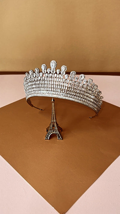 THE DUCHESS Royal Crown, Bridal Crown with Brilliant Swarovski Crystals - SAMPLE SALE