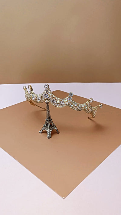 Ellee Real Quinceanera Adorned with DIANA Bridal Crown, Swarovski Bridal Tiara