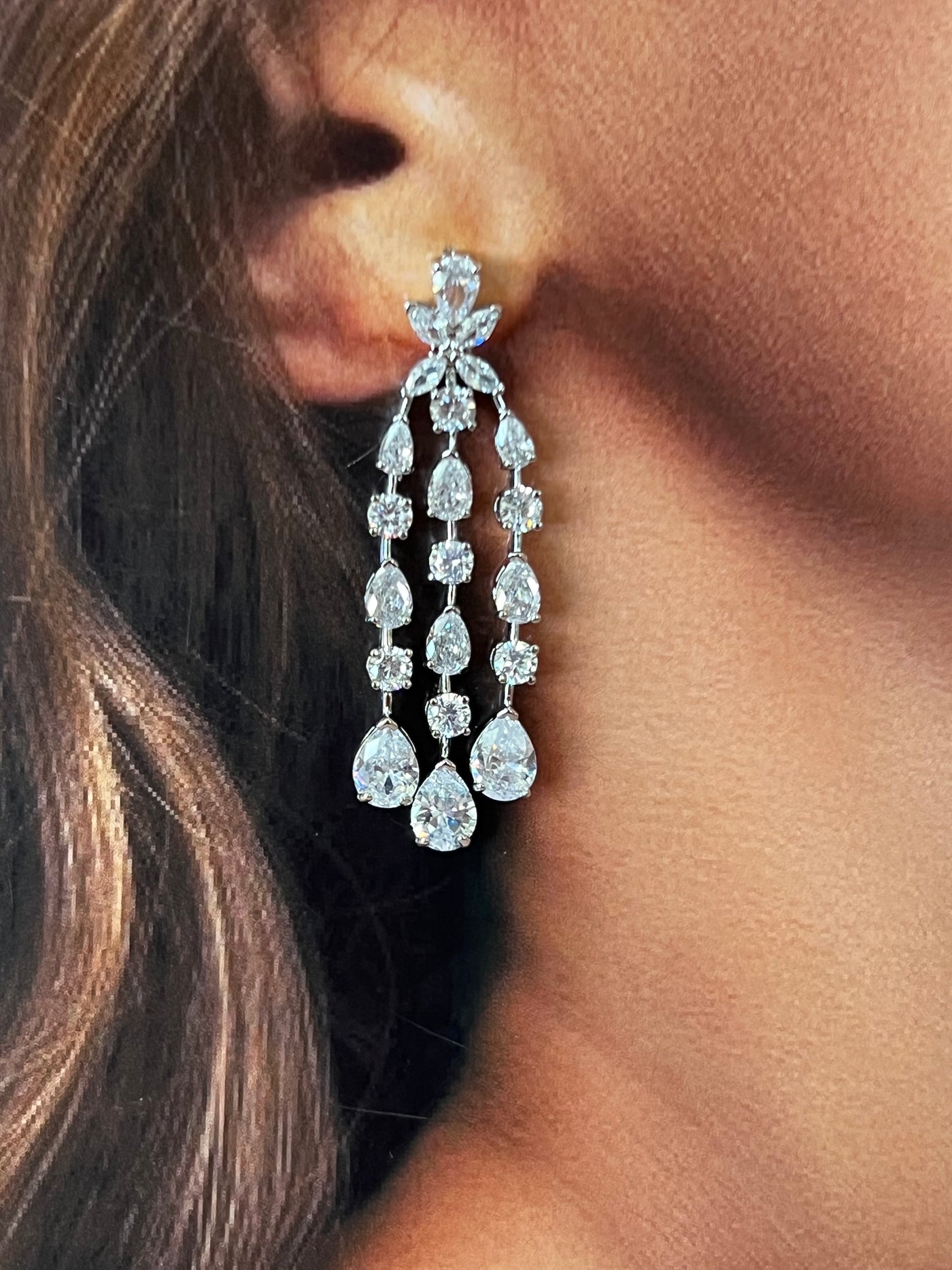 CRYSTAL LUX Earrings with Swarovski Crystals ( Final Sale )