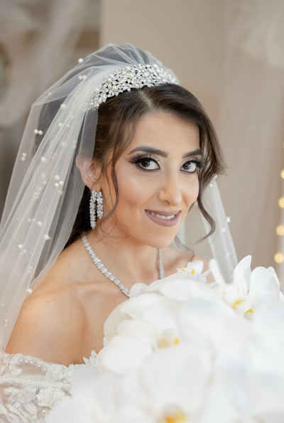 NATALIA-PEARLS Swarovski Bridal Headpiece