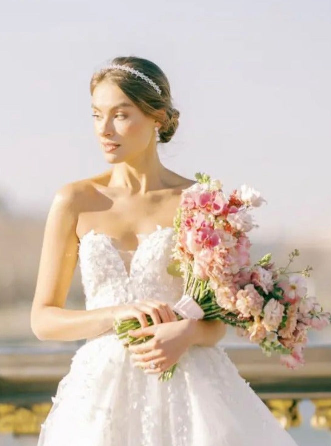 ALORA Gorgeous Bridal Headband, Swarovski Elegant Wedding Headband