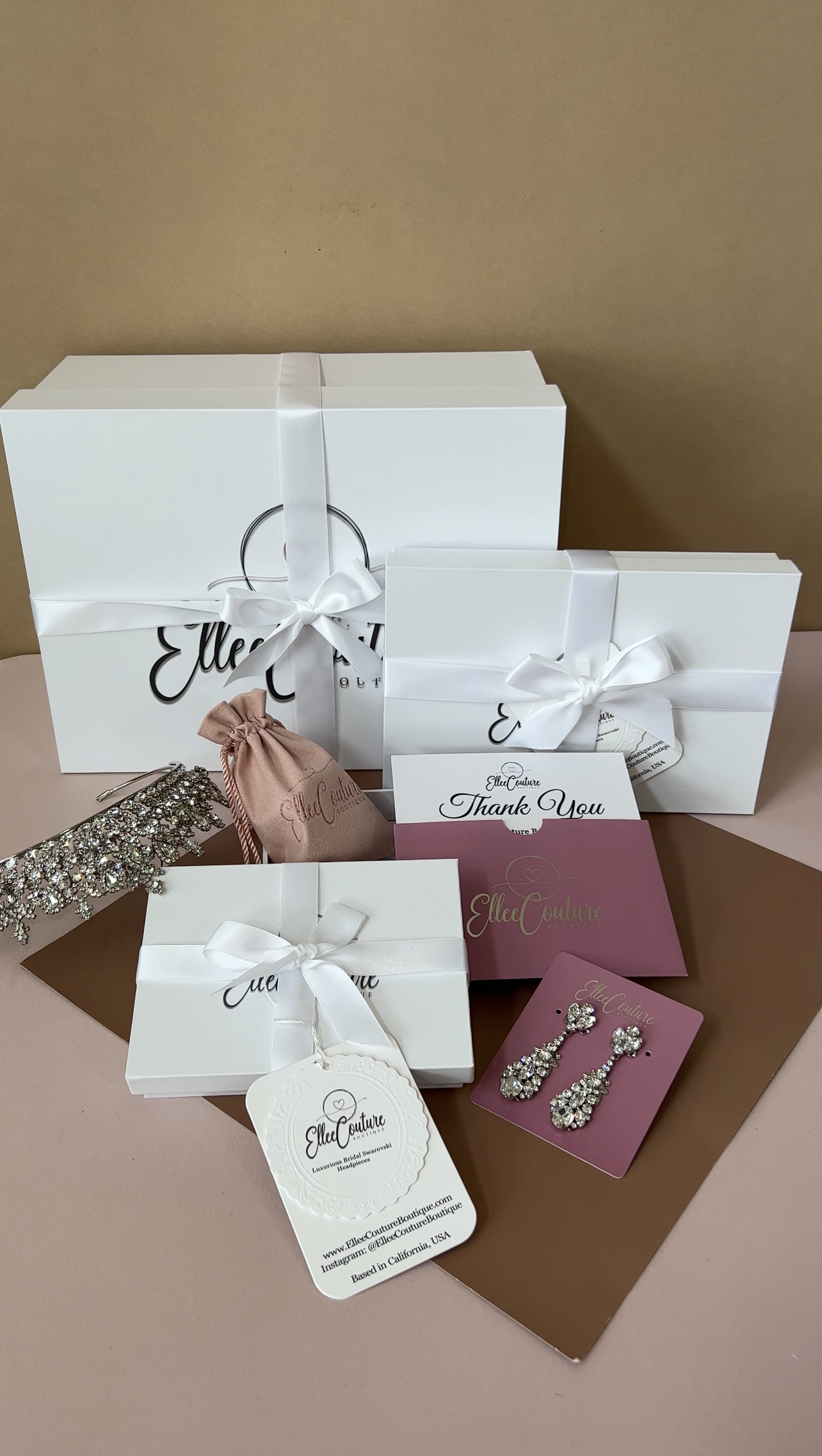 GEMNA Rose Gold Swarovski Luxurious Wedding Tiara 3D Luxury