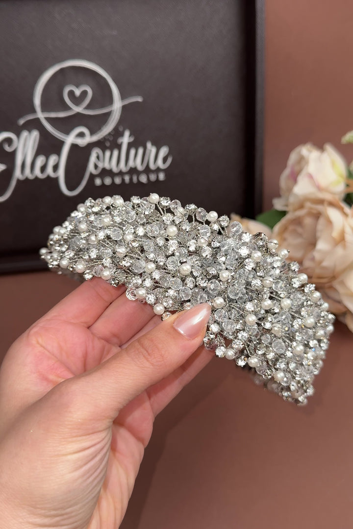 BALILTI Swarovski Bridal Pearl Headpiece