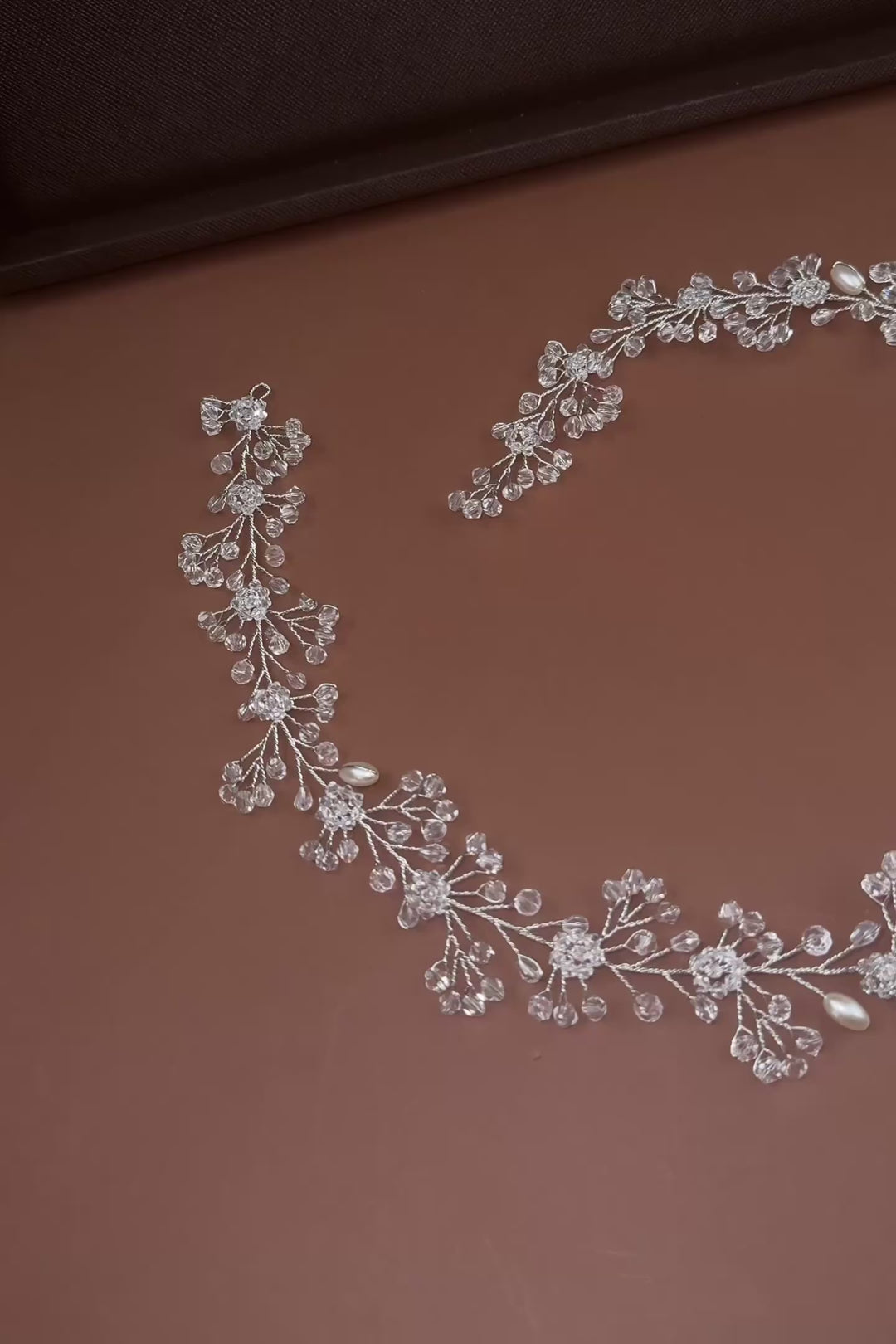 PERLE Crystal & Pearl Hair Vine