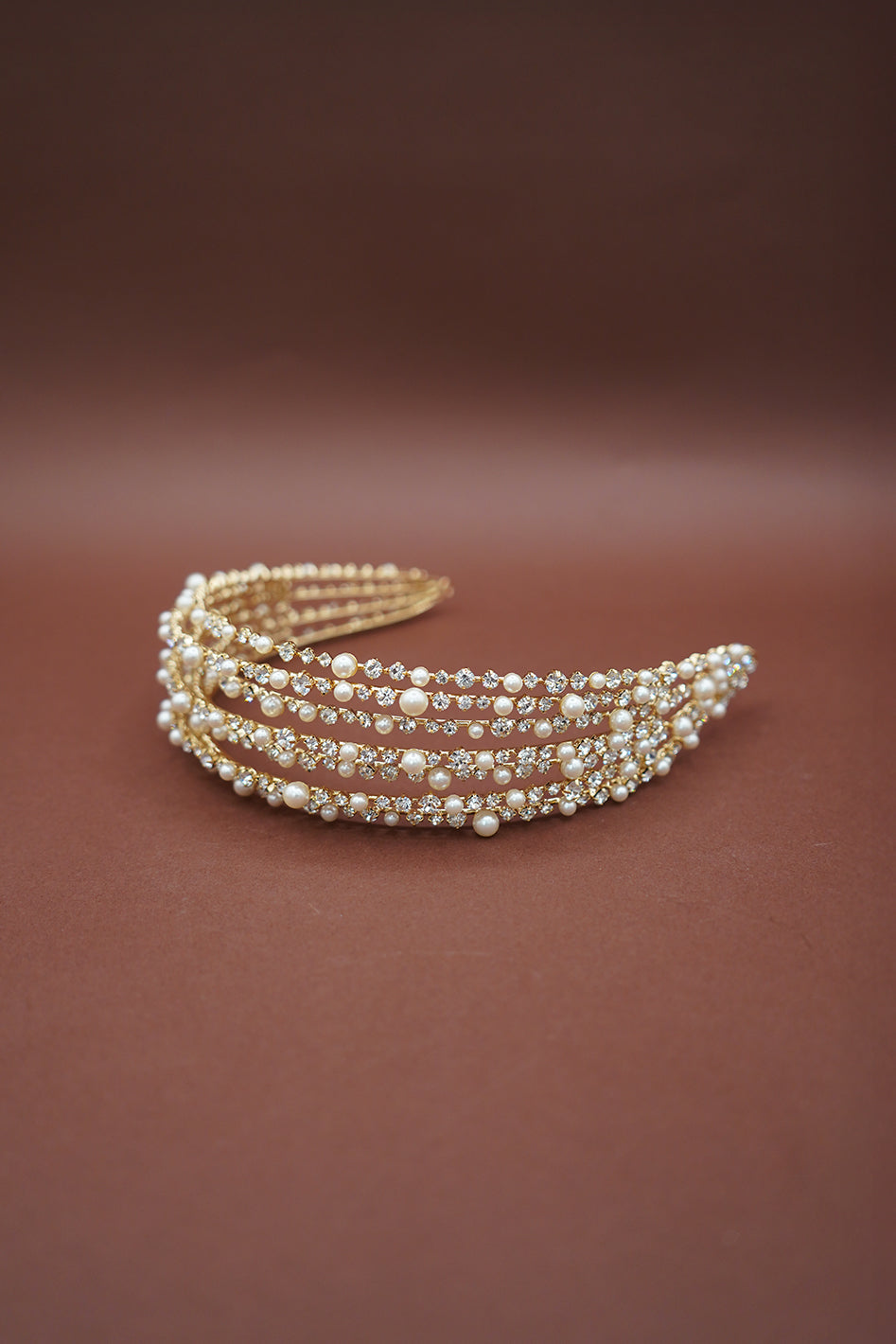 RAINA Luxurious Swarovski and Pearl Headband