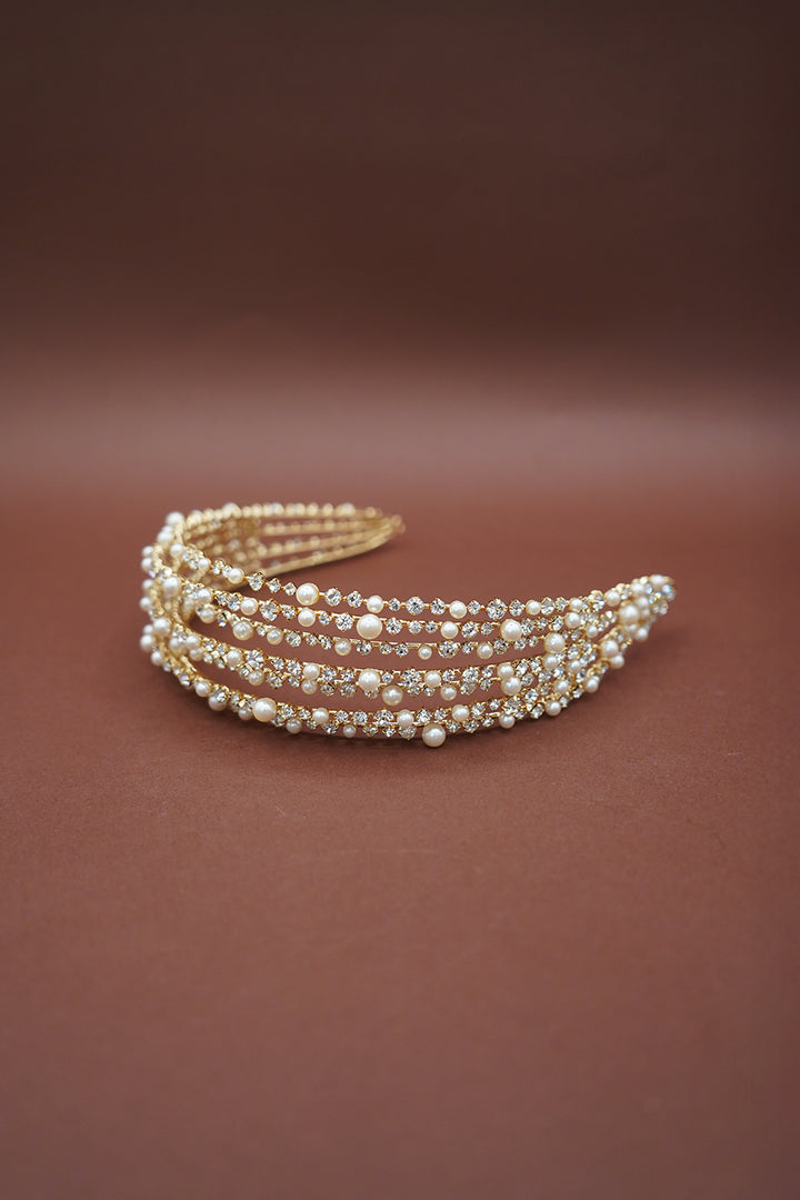 RAINA Luxurious Swarovski and Pearl Headband