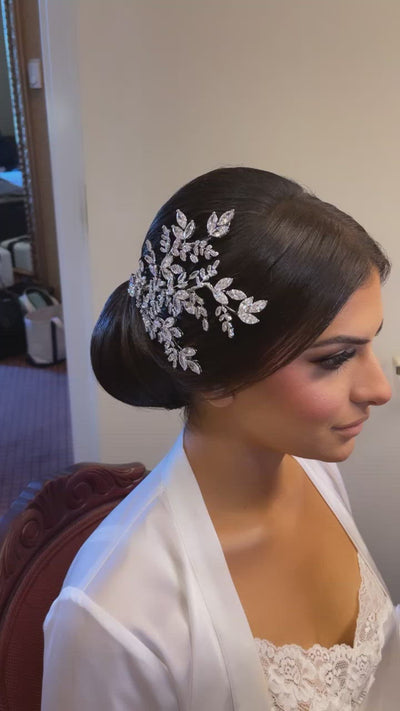 MISCHA Swarovski Bridal Hair Comb, Swarovski Hair Wings