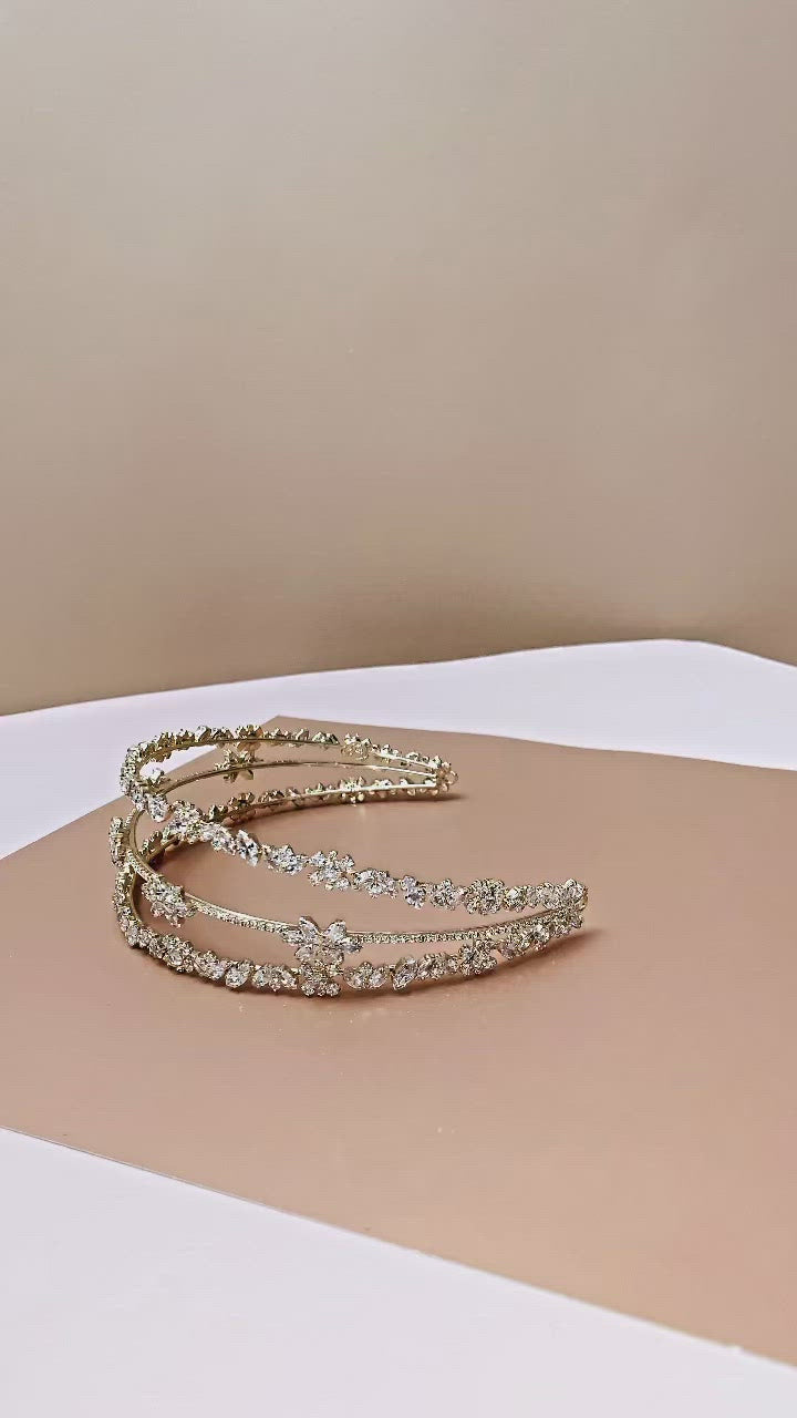 Buy LUNA Luxurious Swarovski Bridal Headpiece, Wedding Headband | Ellee ...