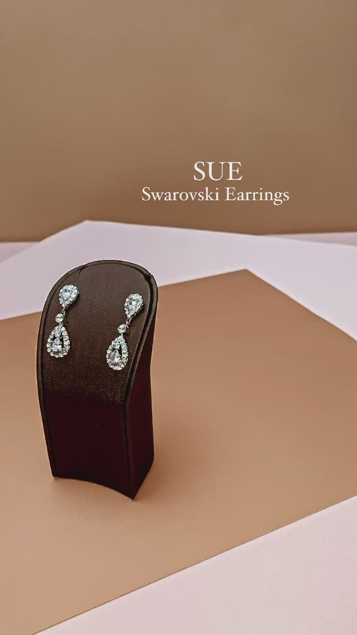 SUE Earrings, Earrings with Swarovski Crystals
