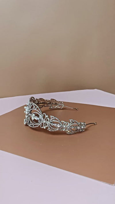 LEONORA- PEARLS Swarovski Magnificent Bridal Headpiece