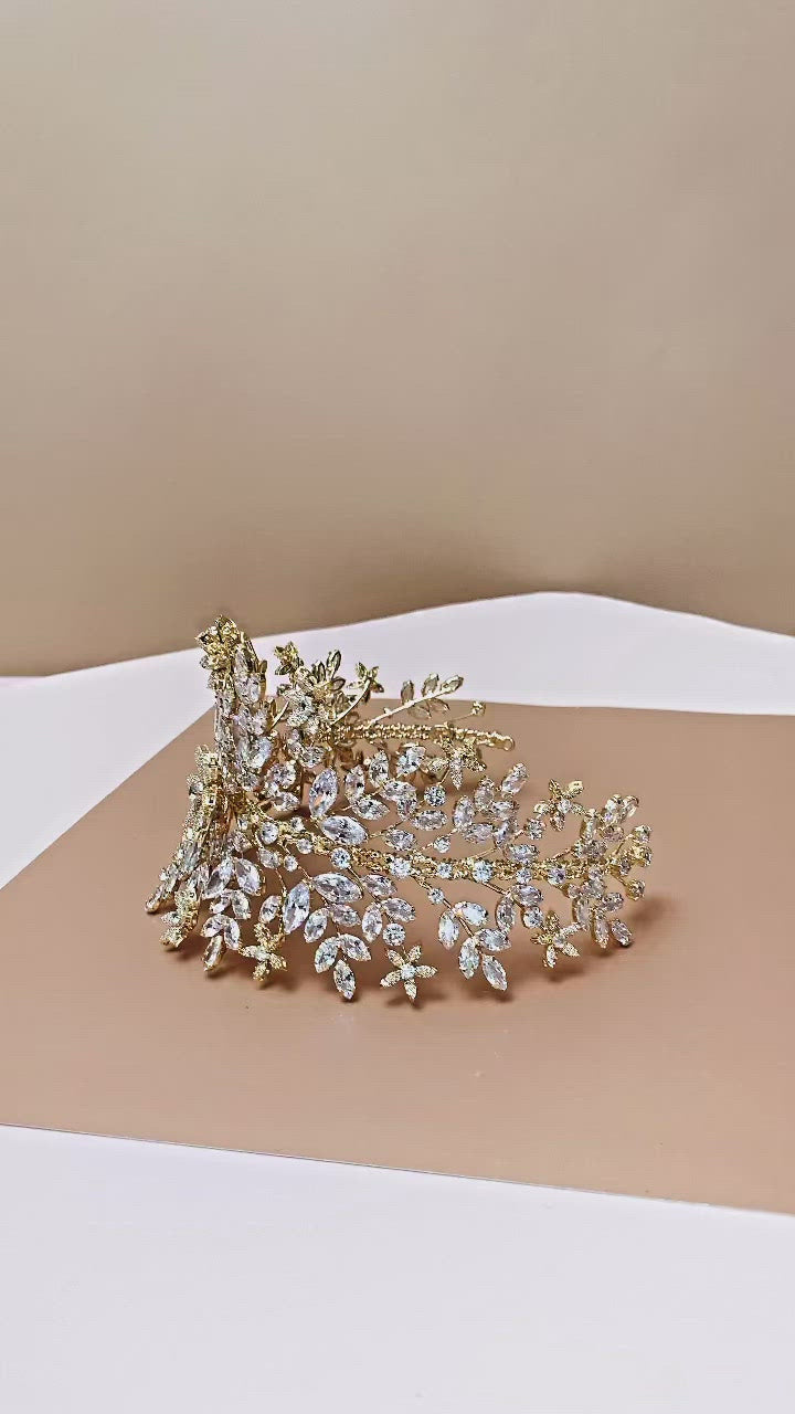 AMORETTE Bridal Headband, Swarovski Headpiece