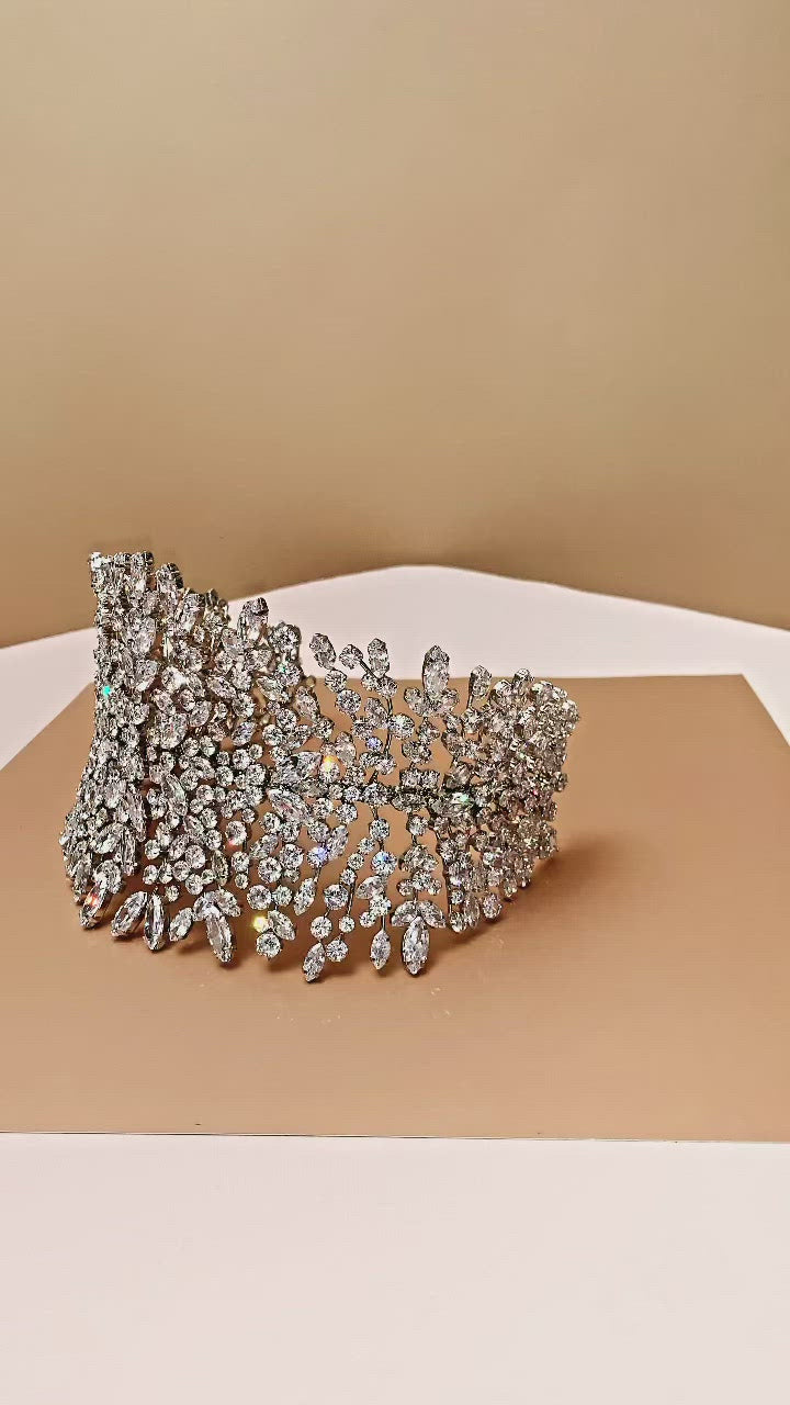 BLISSE Luxurious Swarovski Bridal Headpiece, Headband