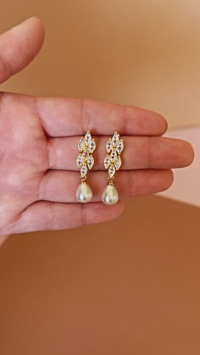 DARLING With Pearls Earrings, Swarovski Earrings