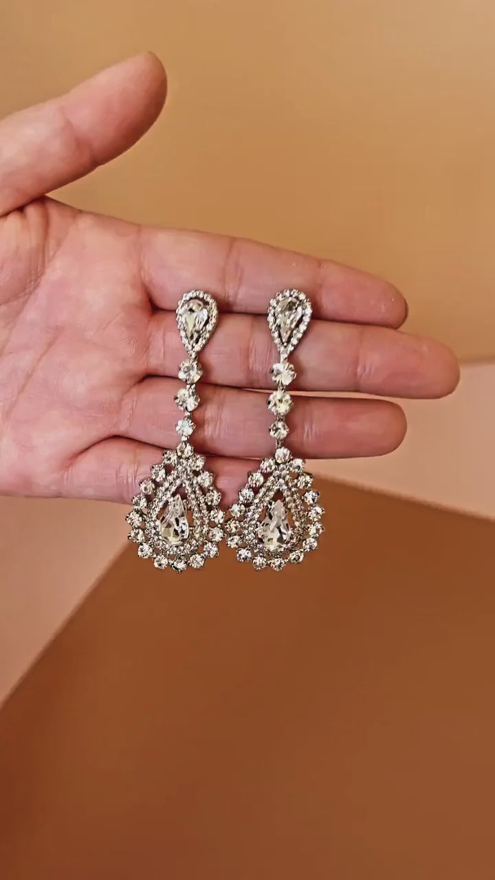 MARQUISE Earrings with Swarovski Crystals