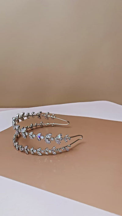 LAUREL Wedding Headband, Headpiece with Swarovski