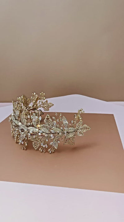 DINARA Swarovski Luxurious Wedding Headpiece