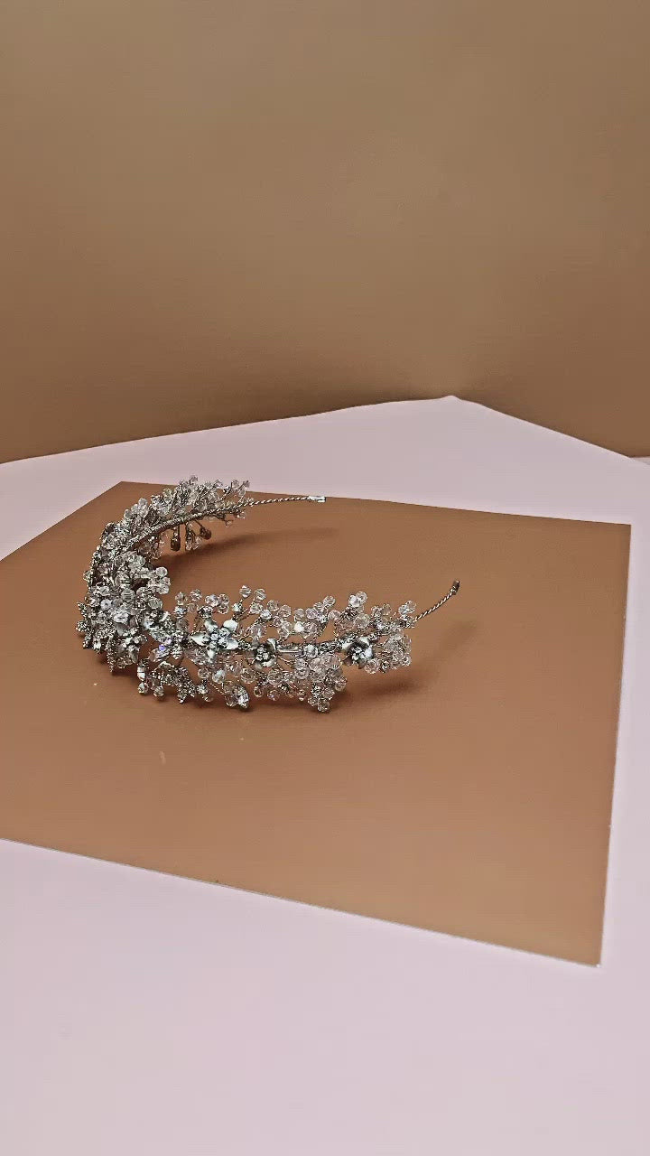 AMARA Swarovski Wedding Headpiece with Micro Zirconia