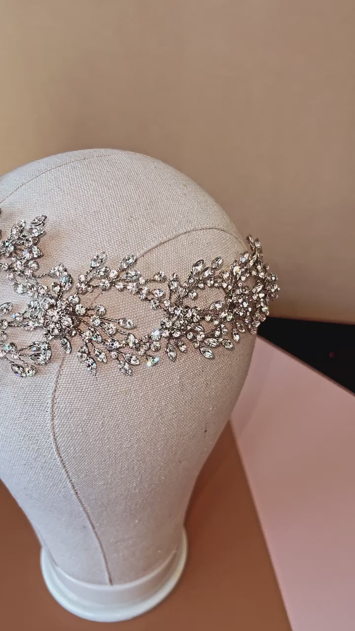 MINERA-PEARLS Majestic and Luxurious Headpiece / Halo Design