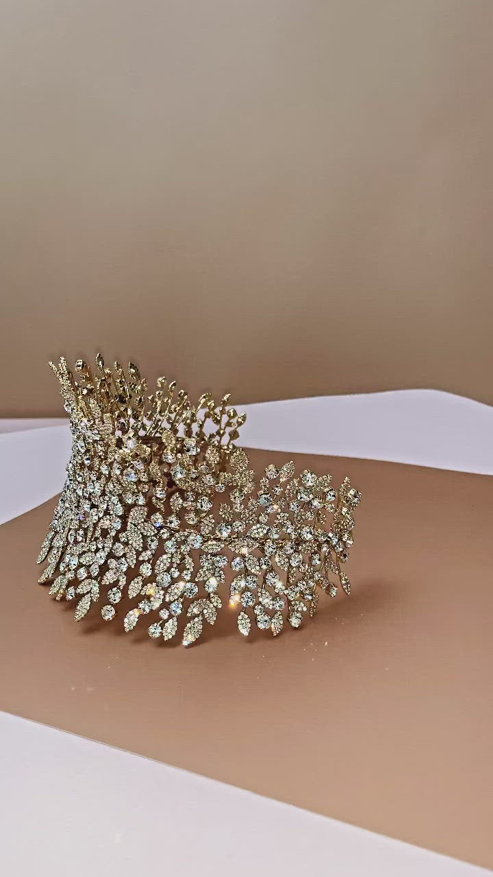 CORDELLA Wedding Headband with Luxurious Cubic Zirconia