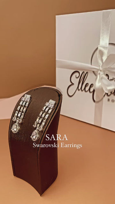 SARA Earrings with Swarovski Crystals