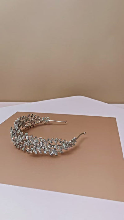 INNA Stunning 3-D Swarovski Bridal Headband