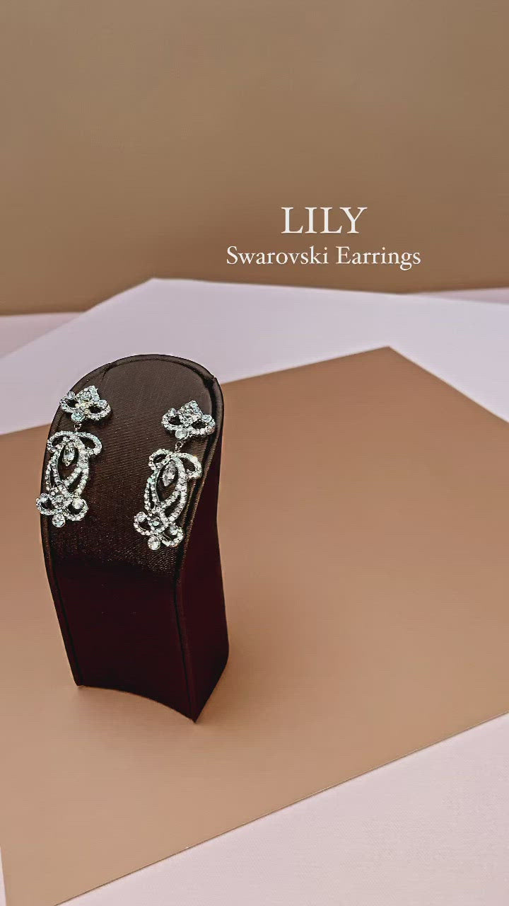 LILY Earrings, Swarovski Earrings