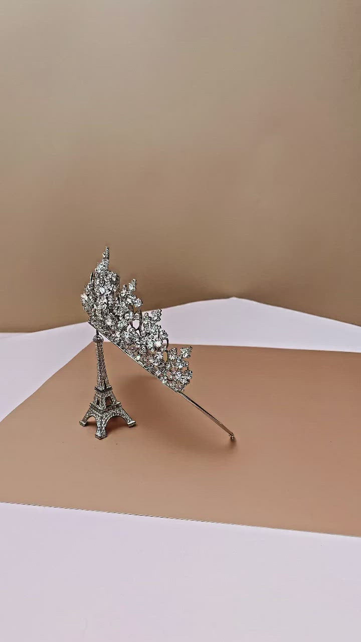 Ellee Real Bride Adorned with RENEE Queen Swarovski Luxurious Bridal Tiara