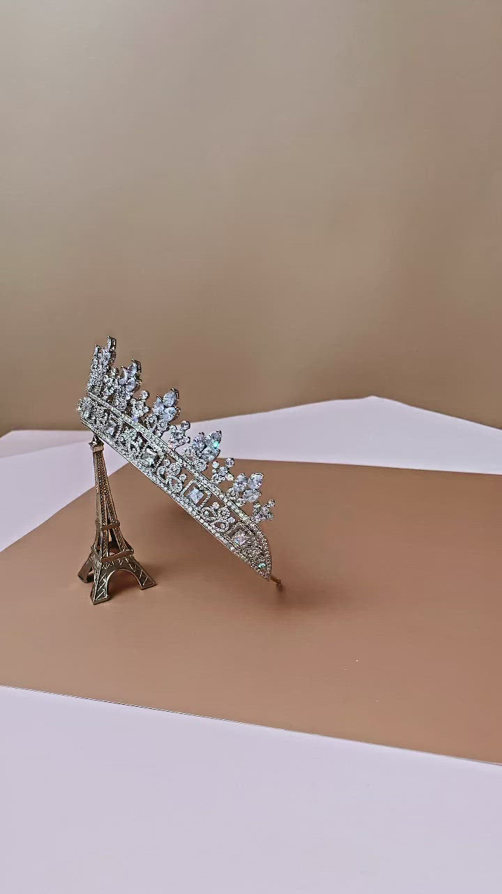 BIJOU Luxurious Swarovski Bridal Crown with Micro Cubic Zirconia