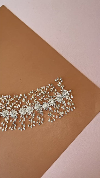 JEWEL Bridal Headpiece, Wedding Hair Vine ( Final Sale )