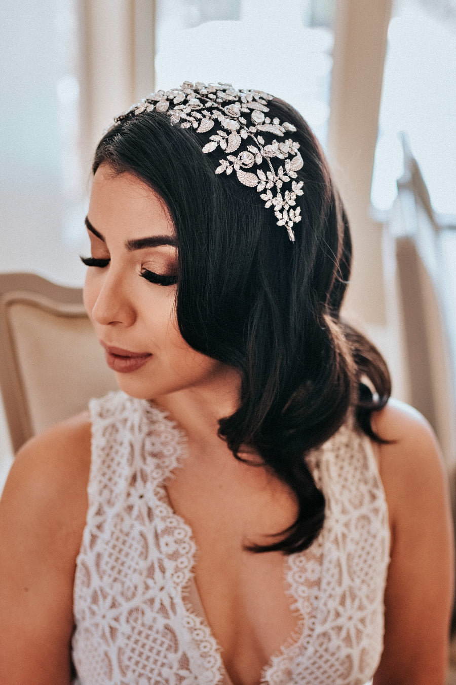 ARABELLA Wedding Headband, Swarovski Bridal Headpiece