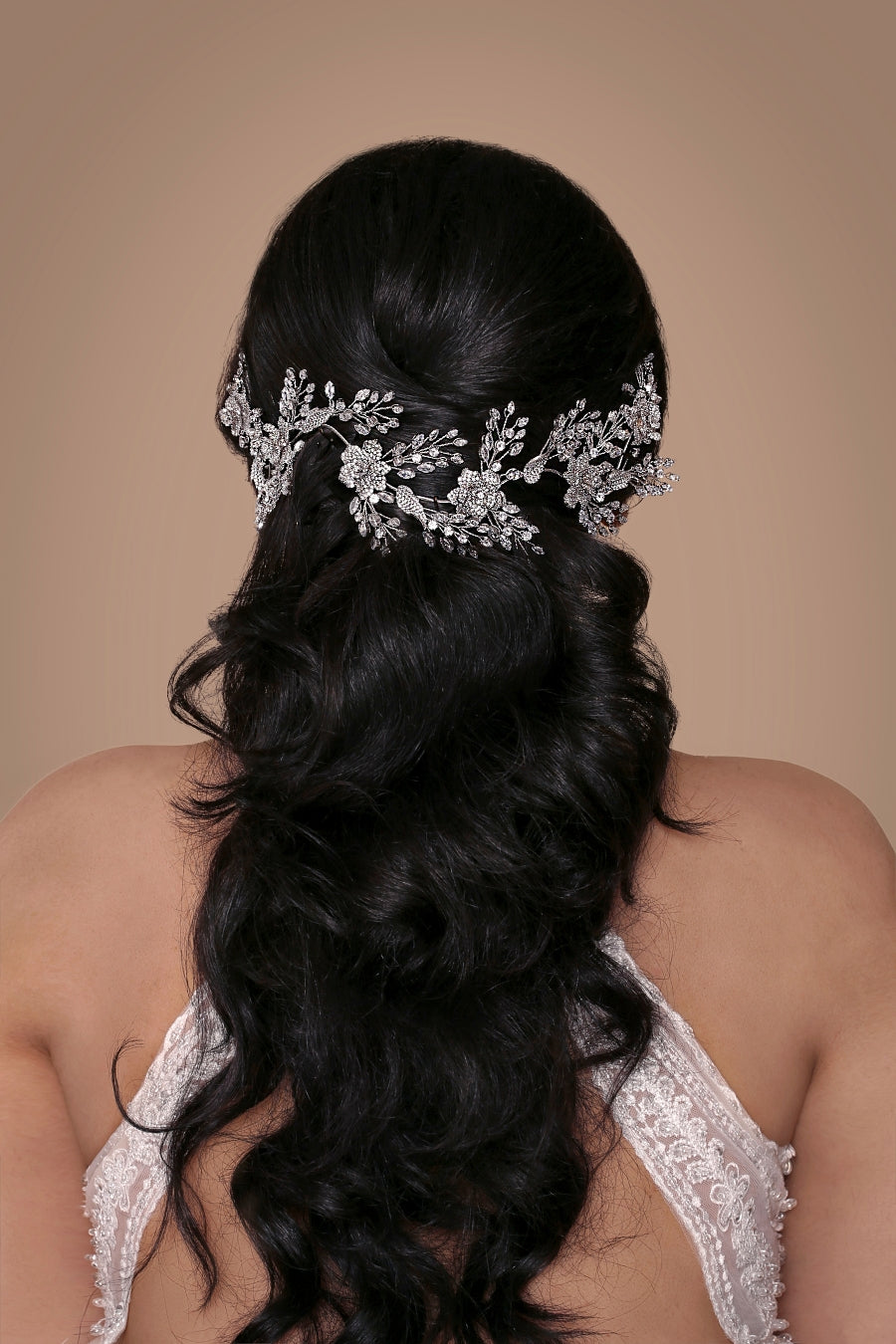 AUDREY Swarovski Wedding Hair Vine, Bridal Headpiece