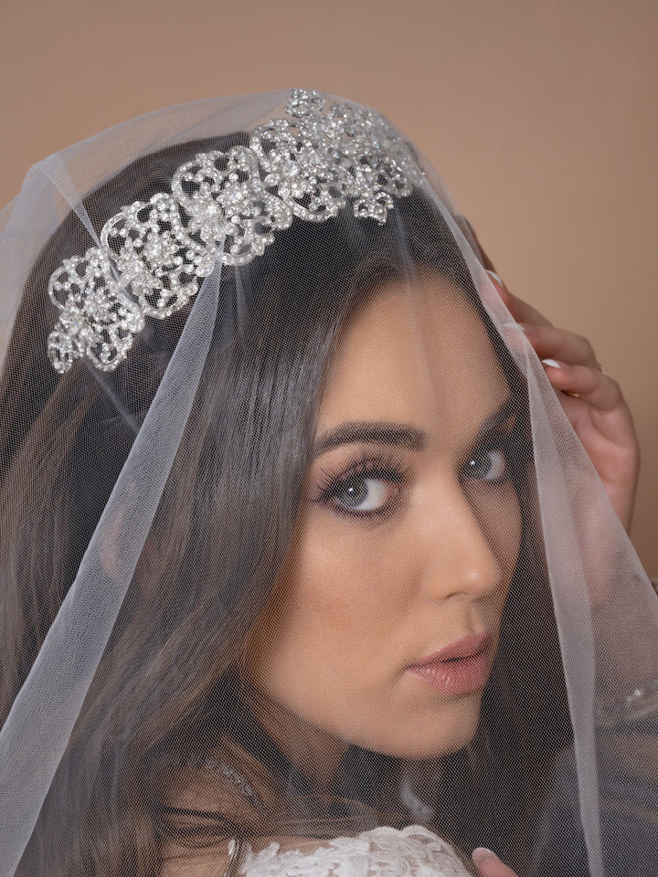 pearl headband wedding