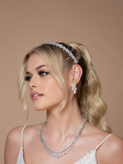 ALORA Gorgeous Bridal Headband, Swarovski Elegant Wedding Headband