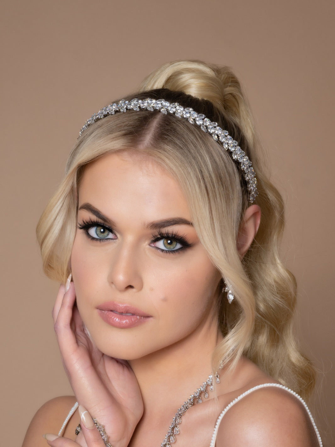 ALORA Gorgeous Bridal Headband, Swarovski Elegant Wedding Headband