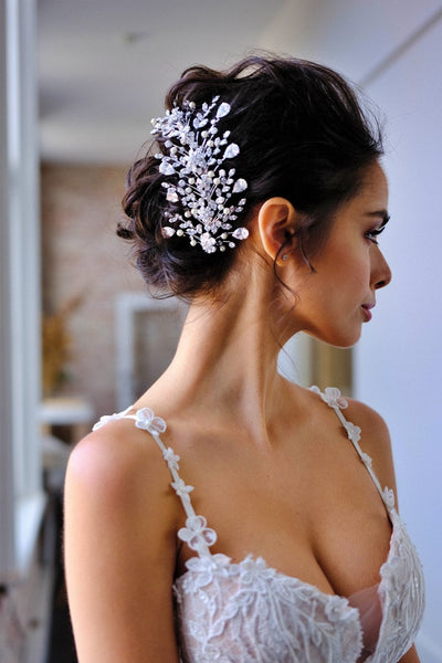 AMOUR Swarovski Stunning Side Piece, Wedding Headpiece
