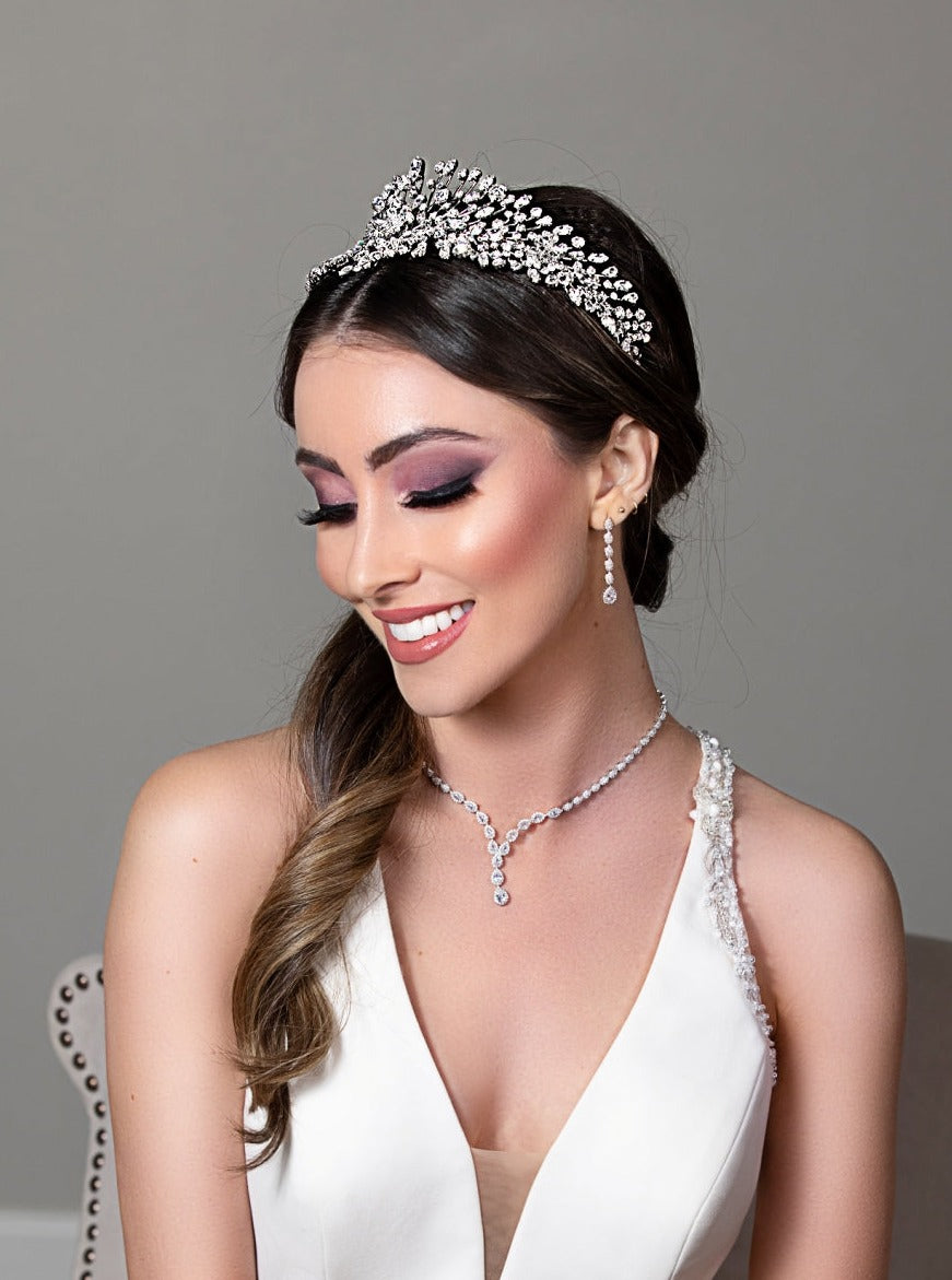 CHARLOTTE Bridal Luxurious Headpiece, Swarovski Wedding Headband