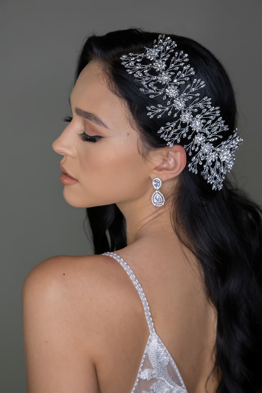 JEWEL Bridal Headpiece, Wedding Hair Vine ( Final Sale )
