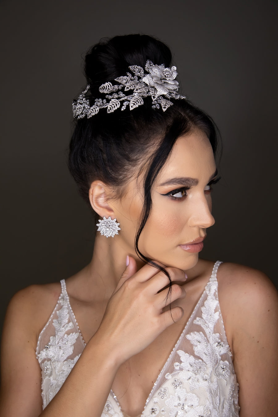 LAURA Swarovski Bridal Hair Comb, Wedding Headpiece