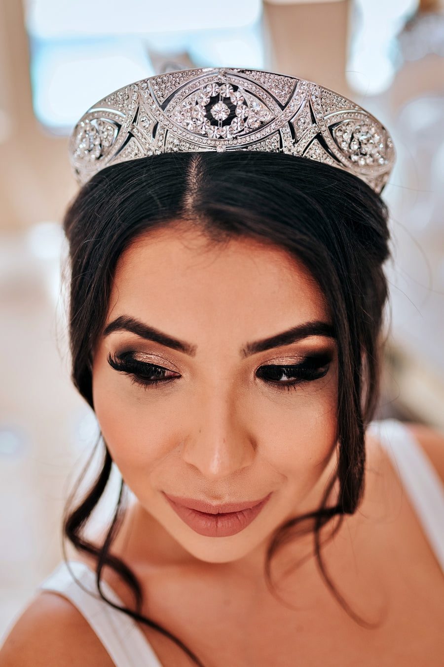 MEGHAN Swarovski Bridal Tiara and Crown