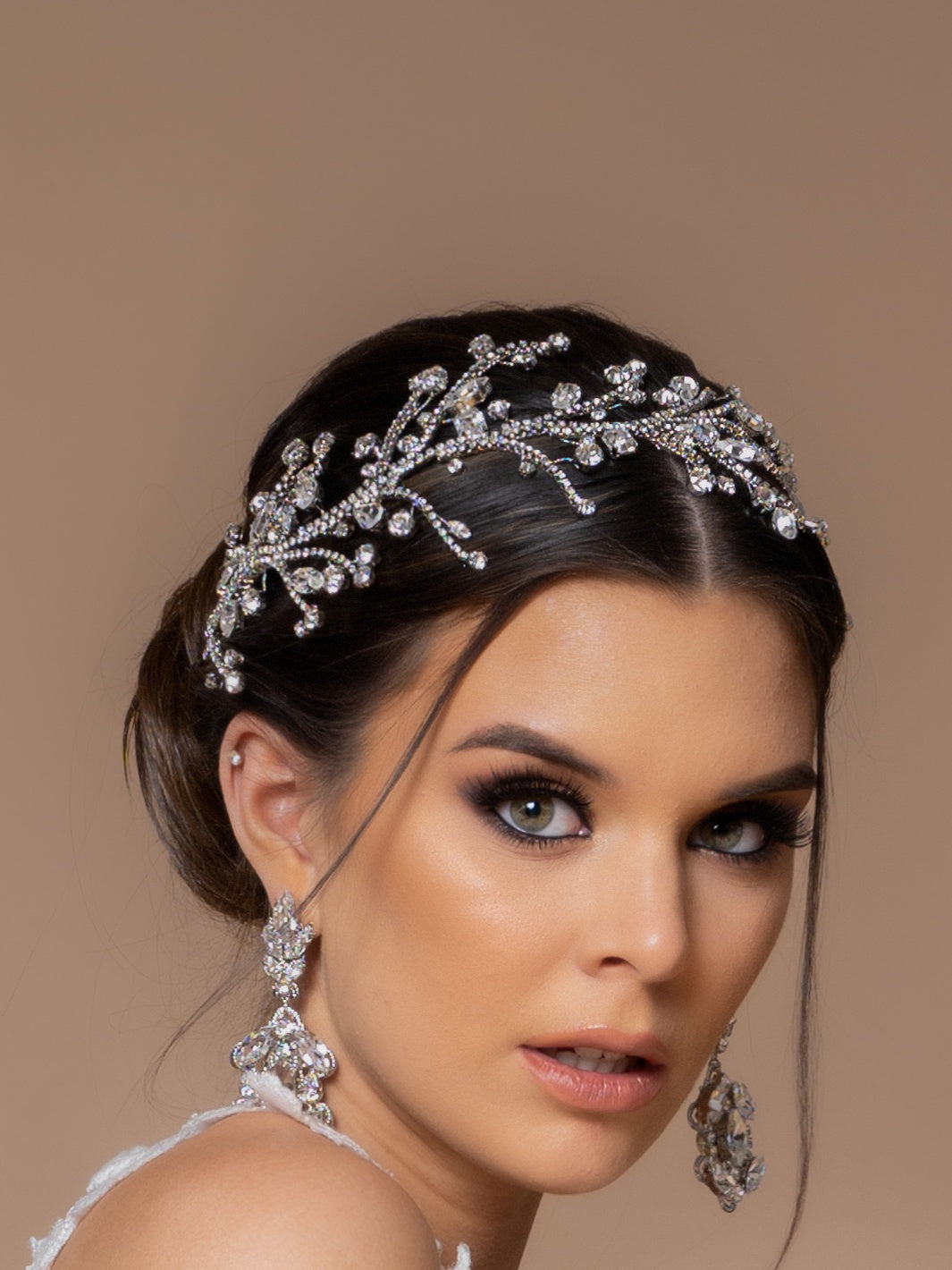 MAYA Stunning Swarovski Bridal Headband Gorgeous Details