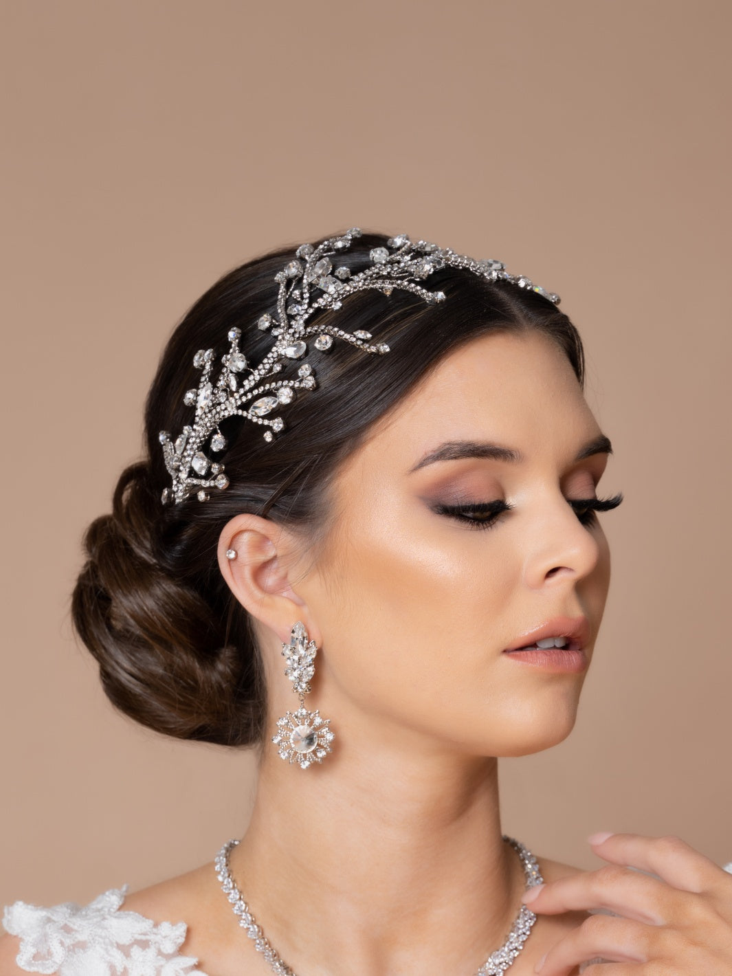 MAYA Stunning Swarovski Bridal Headband Gorgeous Details
