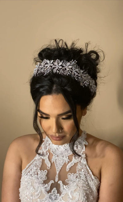 ROSALEE Swarovski Wedding Headpiece with Micro Zirconia