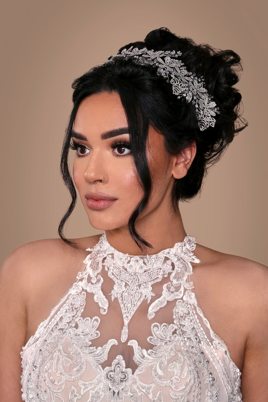 ROSALEE Swarovski Wedding Headpiece with Micro Zirconia
