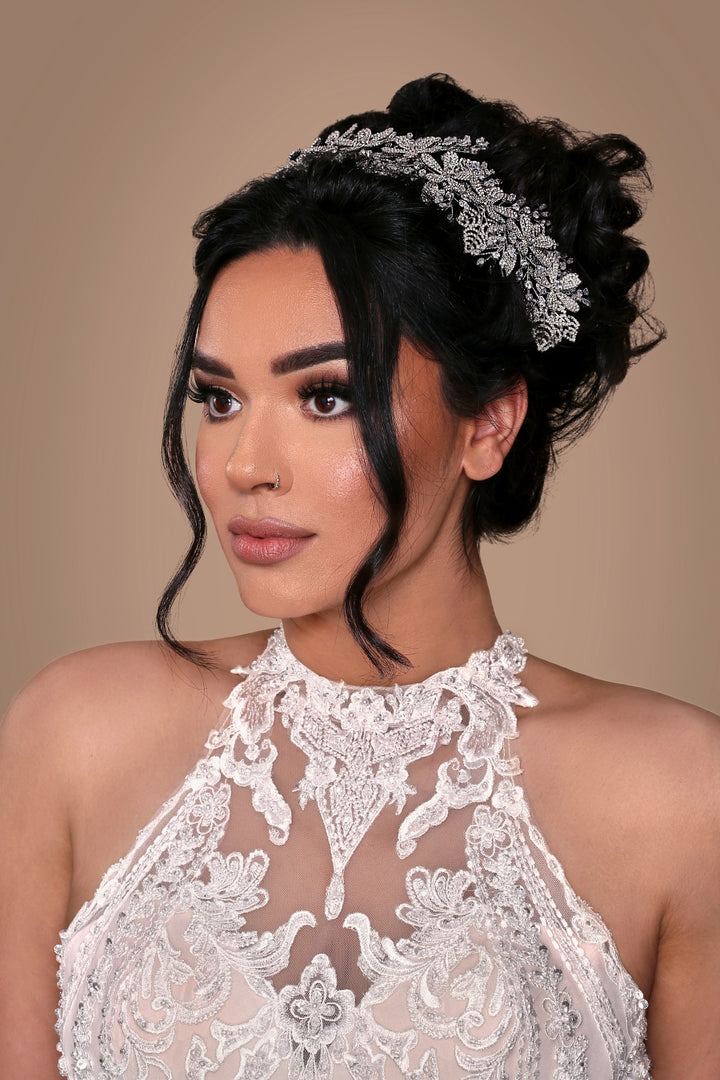 ROSALEE Swarovski Wedding Headpiece with Micro Zirconia
