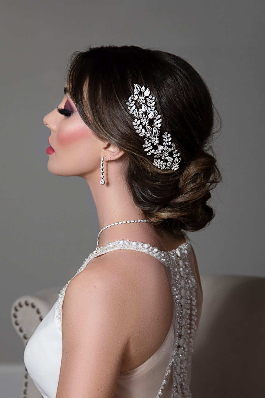 RAIN Wedding Headpiece, Swarovski Hair Comb - Side Piece