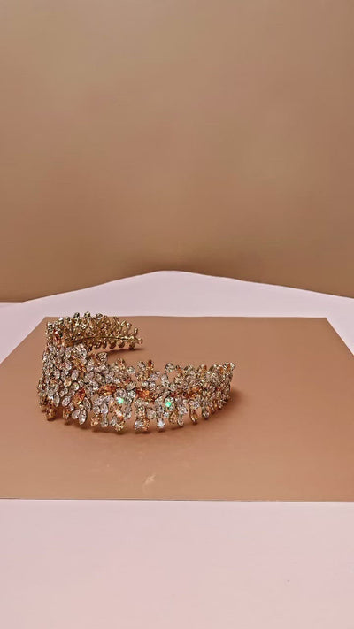 BELLE Wedding Headband, Swarovski Bridal Headpiece