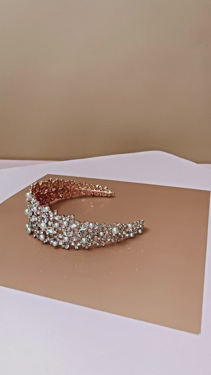 NATALIA-PEARLS Swarovski Bridal Headpiece