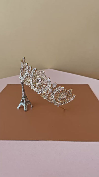 ANGELIKA Bridal Crown with Swarovski Stunning Crystals